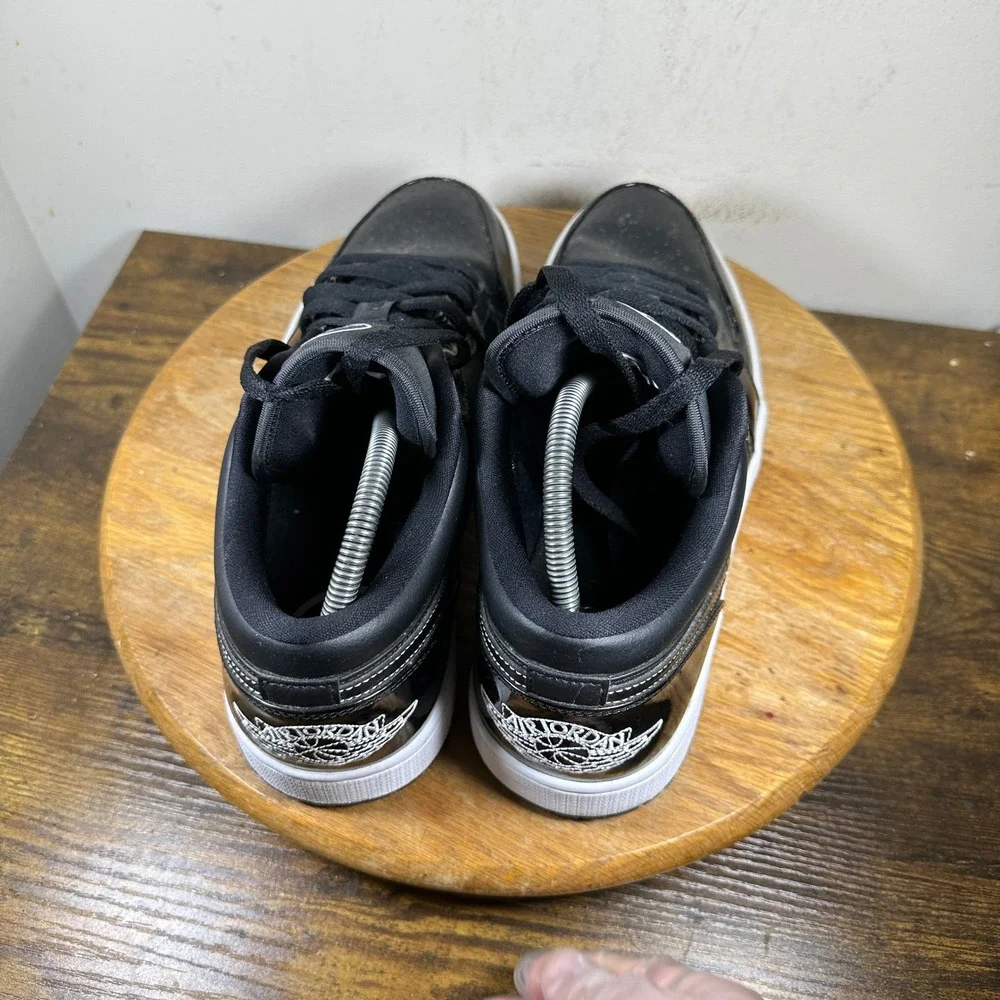 Jordan 1 Low All-Star 2021 Black White Patent Leather DD1650-001 Mens 12